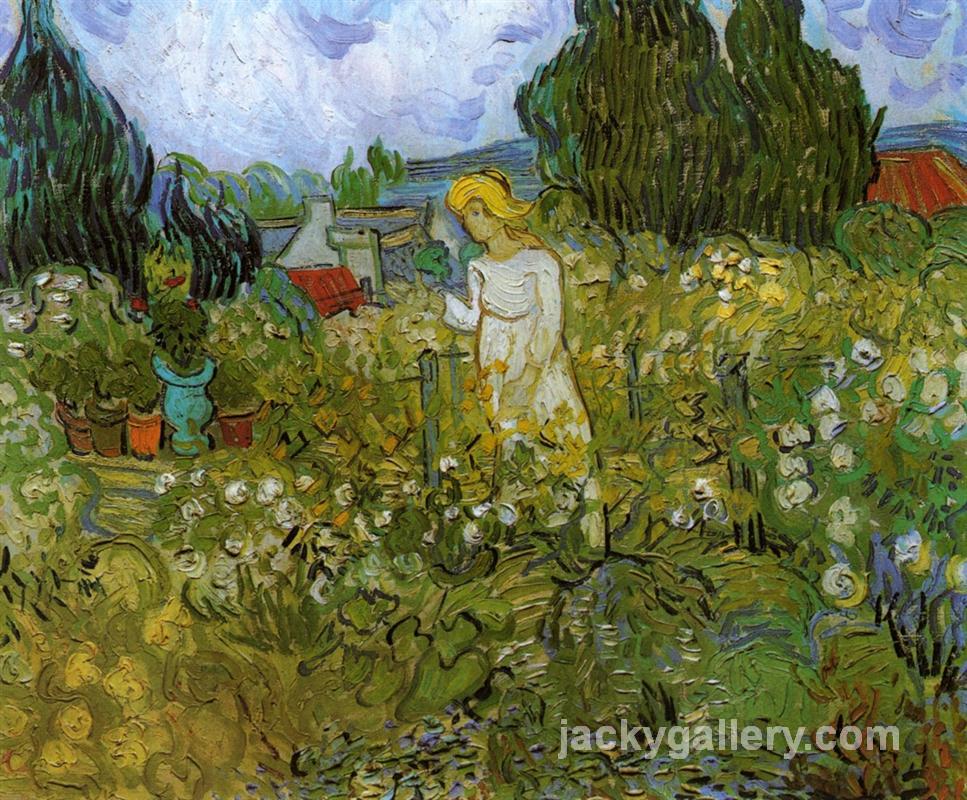 Mademoiselle Gachet in her garden at Auvers-sur-Oise, Van Gogh painting